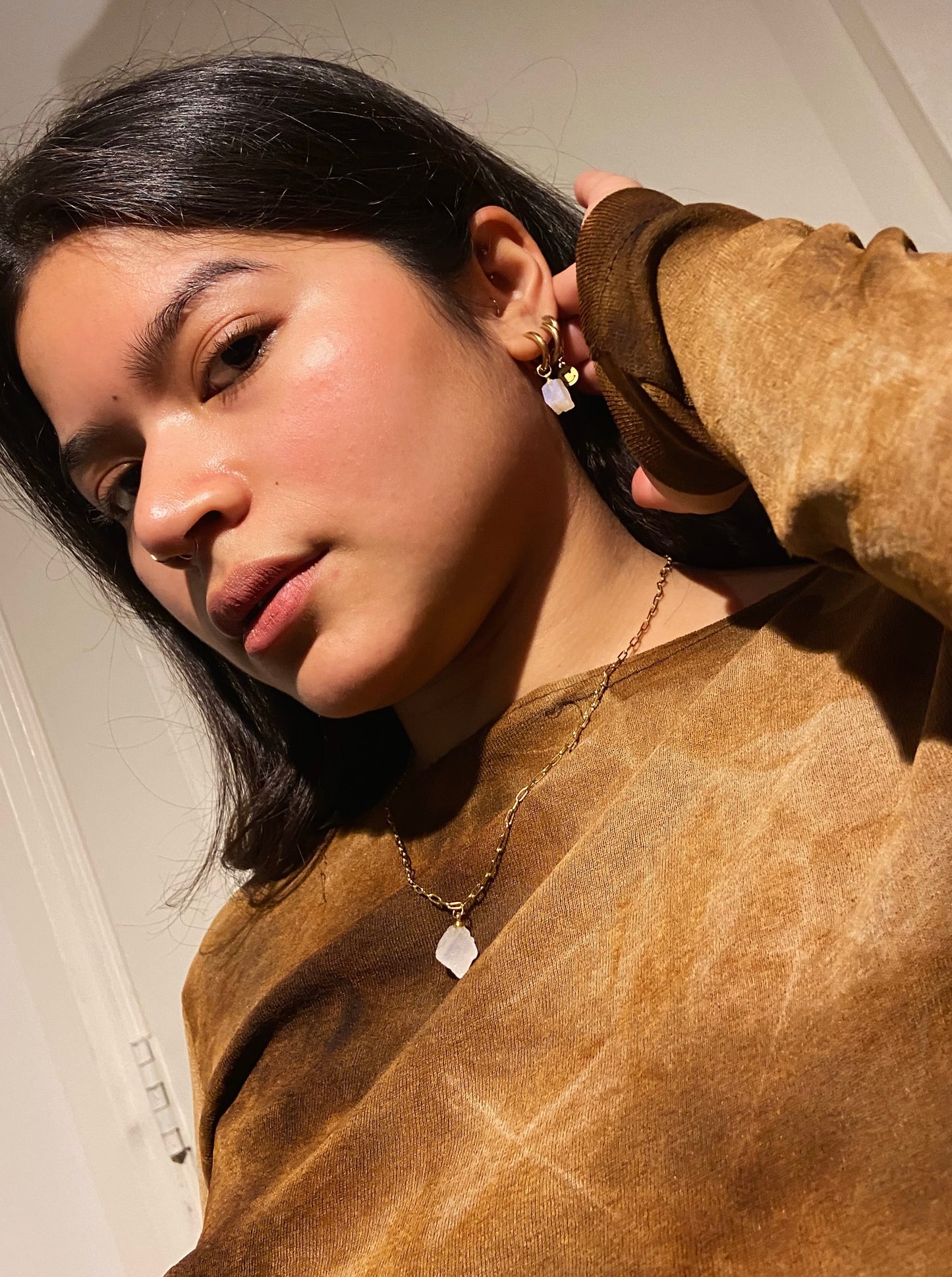 Moonstone Link Necklace
