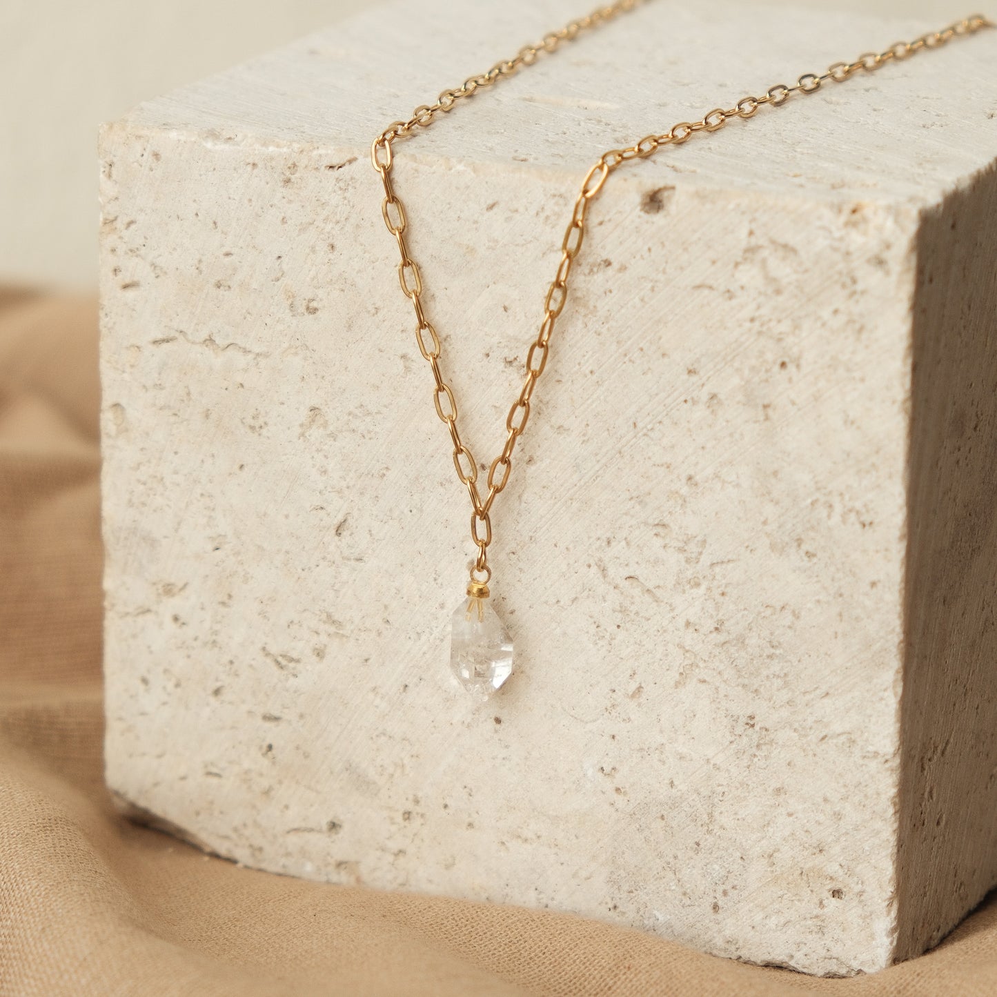 Herkimer Diamond Link Necklace