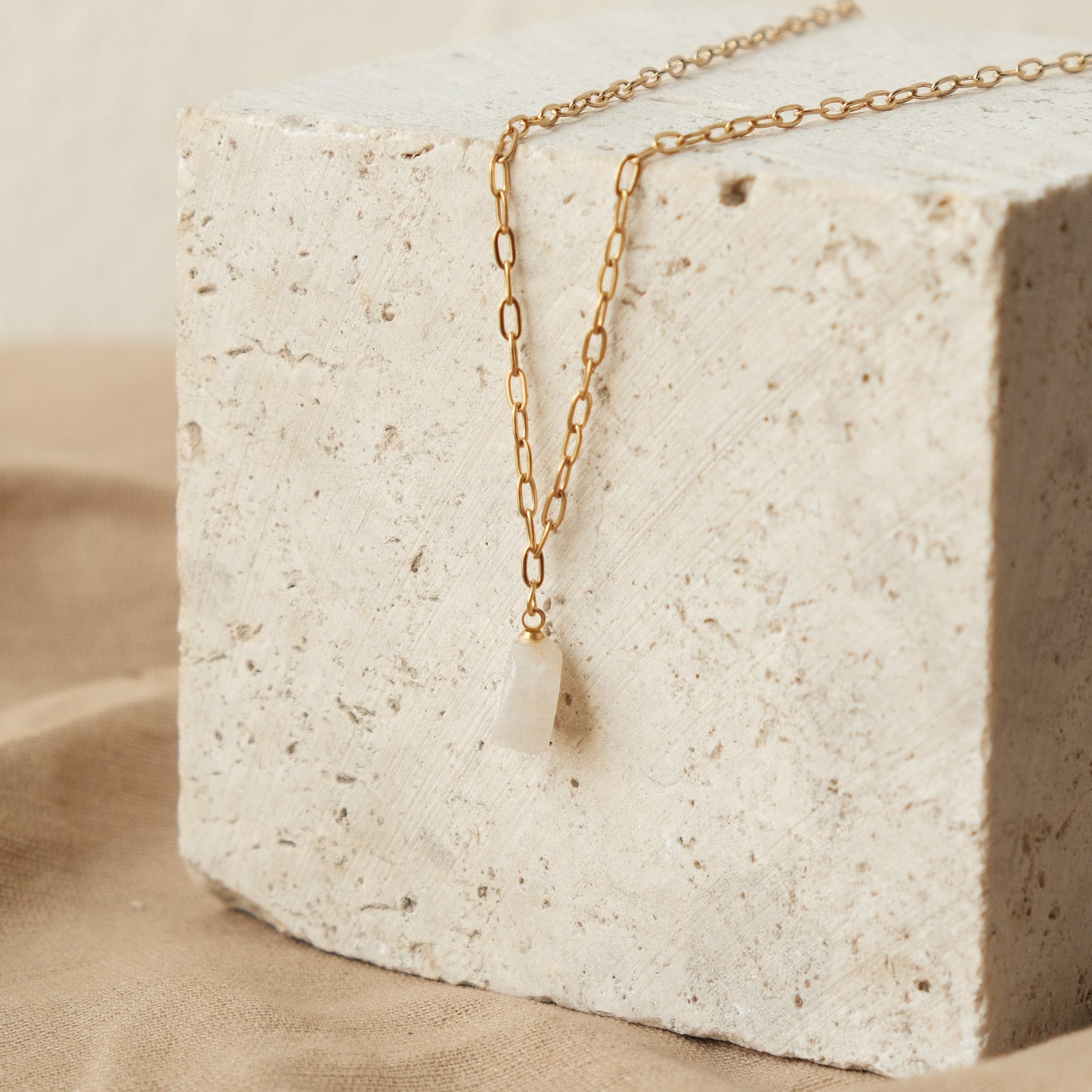 Moonstone Link Necklace