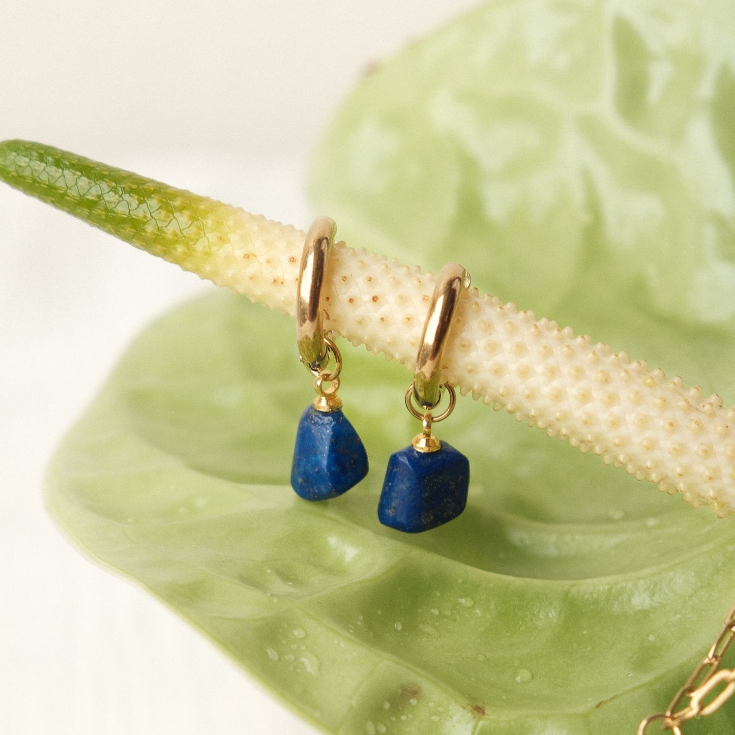 Lapis Lazuli Huggies