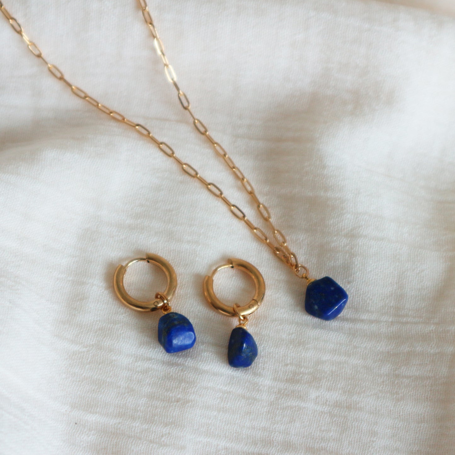 Lapis Lazuli Huggies