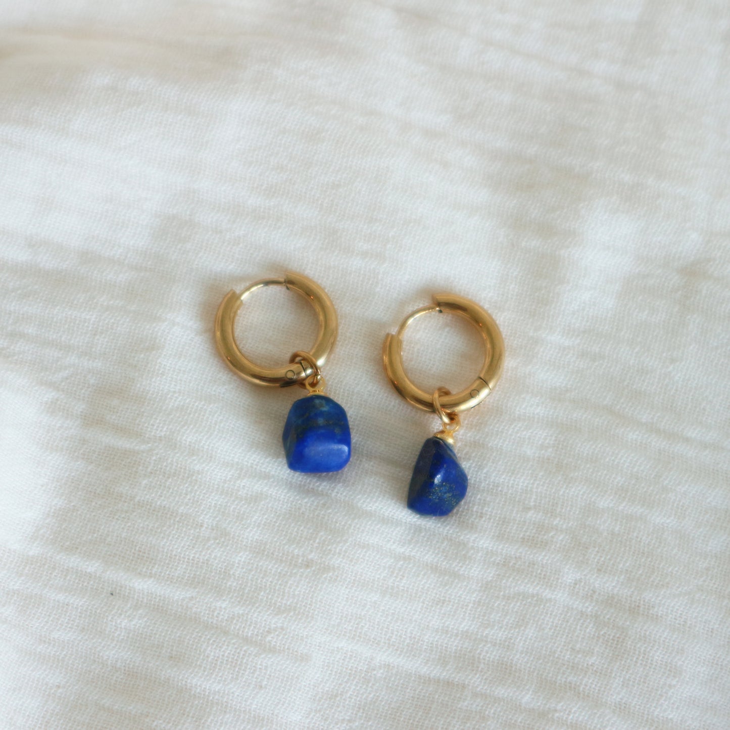 Lapis Lazuli Huggies