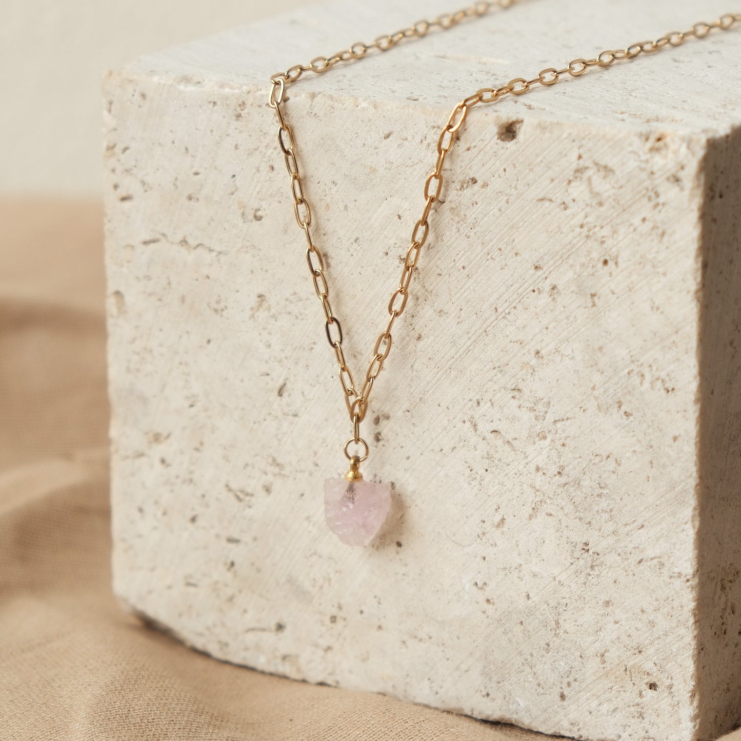 Morganite Link Necklace