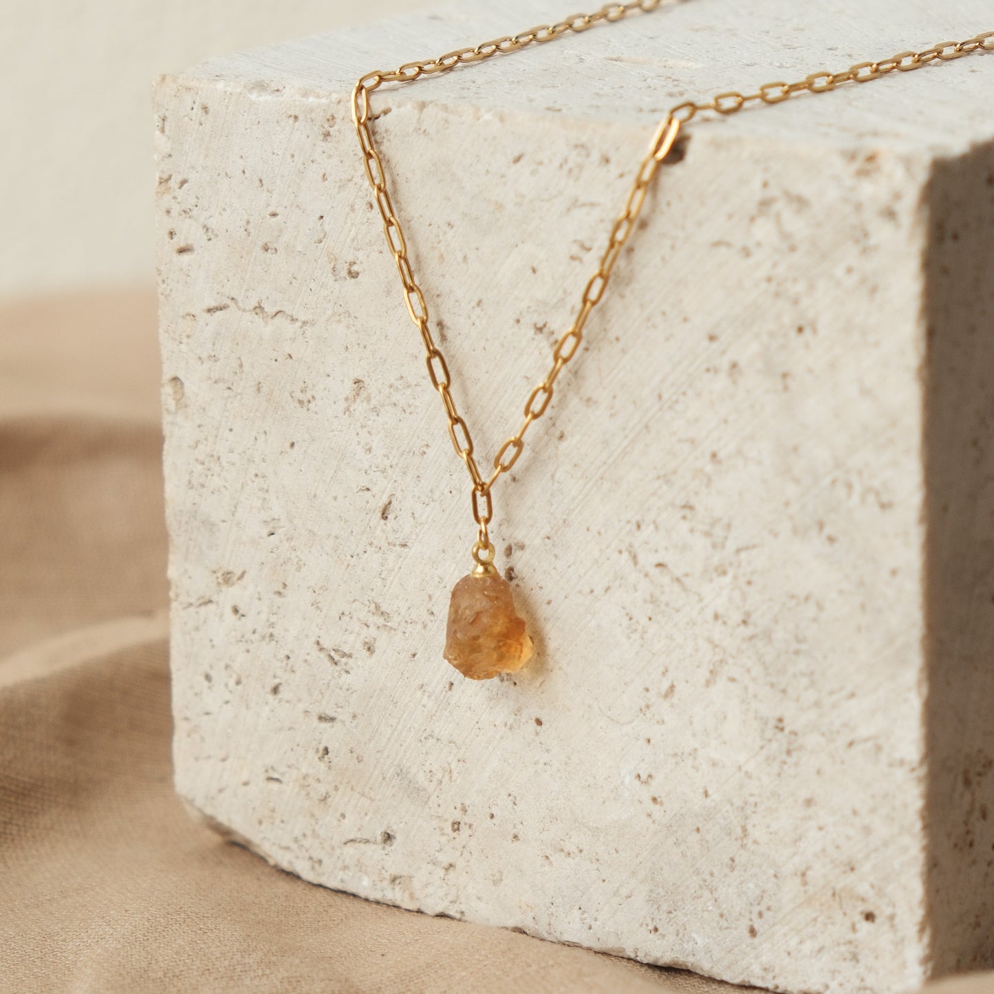 Citrine Link Necklace