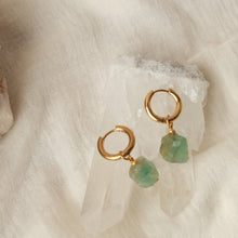 Load image into Gallery viewer, Green Chalcedony Huggies

