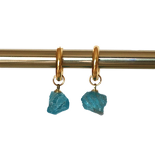 Load image into Gallery viewer, Blue Apatite Huggies
